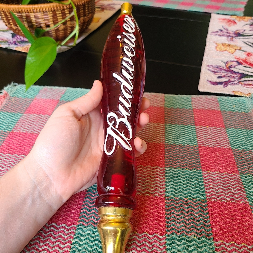 Budweiser acrylic and brass tap pull - Picture 2 of 4